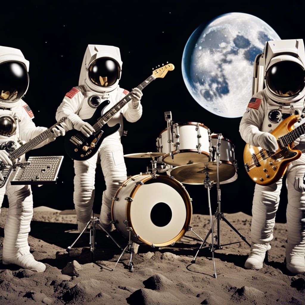 Astronaut Band Plays Music on the Moon