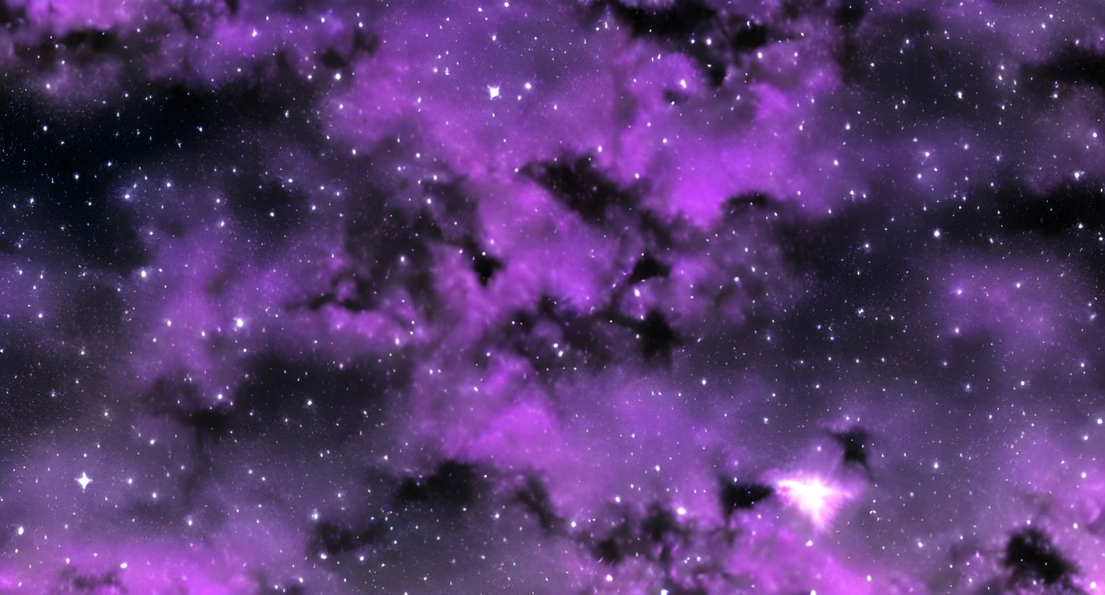 purple and black clouds amongst the stars