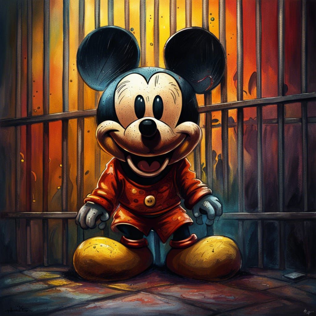 Mickey Mouse in Prison AI Generated Artwork NightCafe Creator