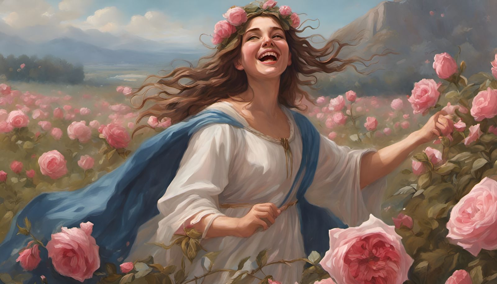 Persephone gathering flowers   by @John Leonard