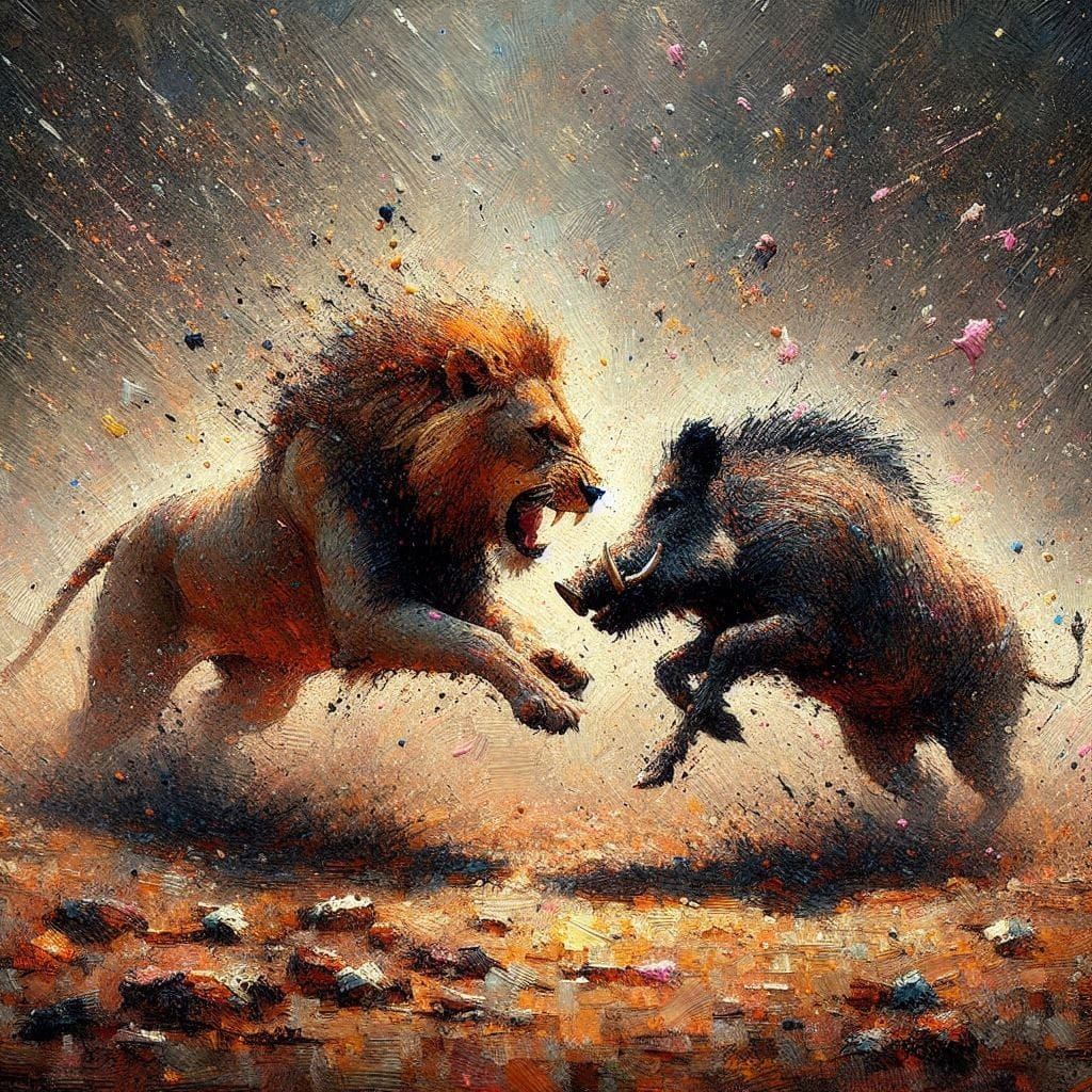 The real Mufasa and Pumba