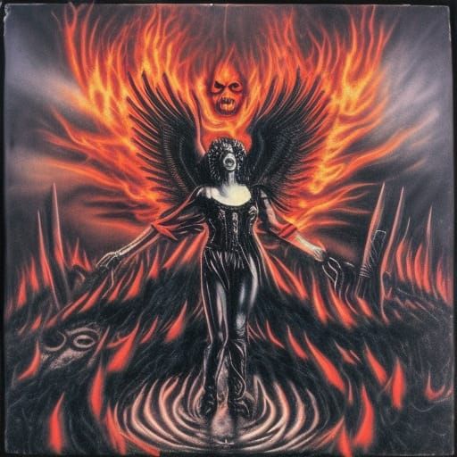 1980s Death Rock Album Art, Gothic Art, Hell, Burning Angel, Apocalypse ...