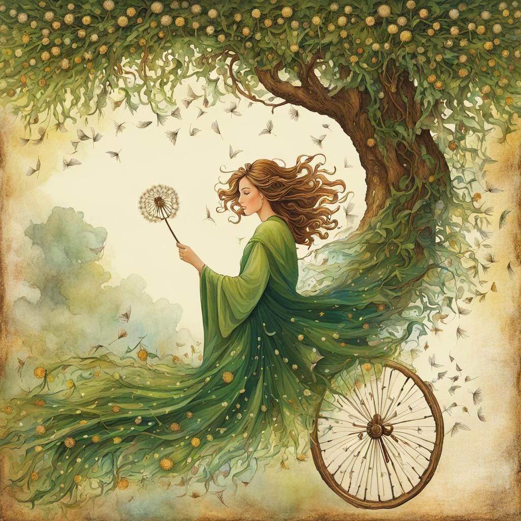 Dandelion and ivy leaves