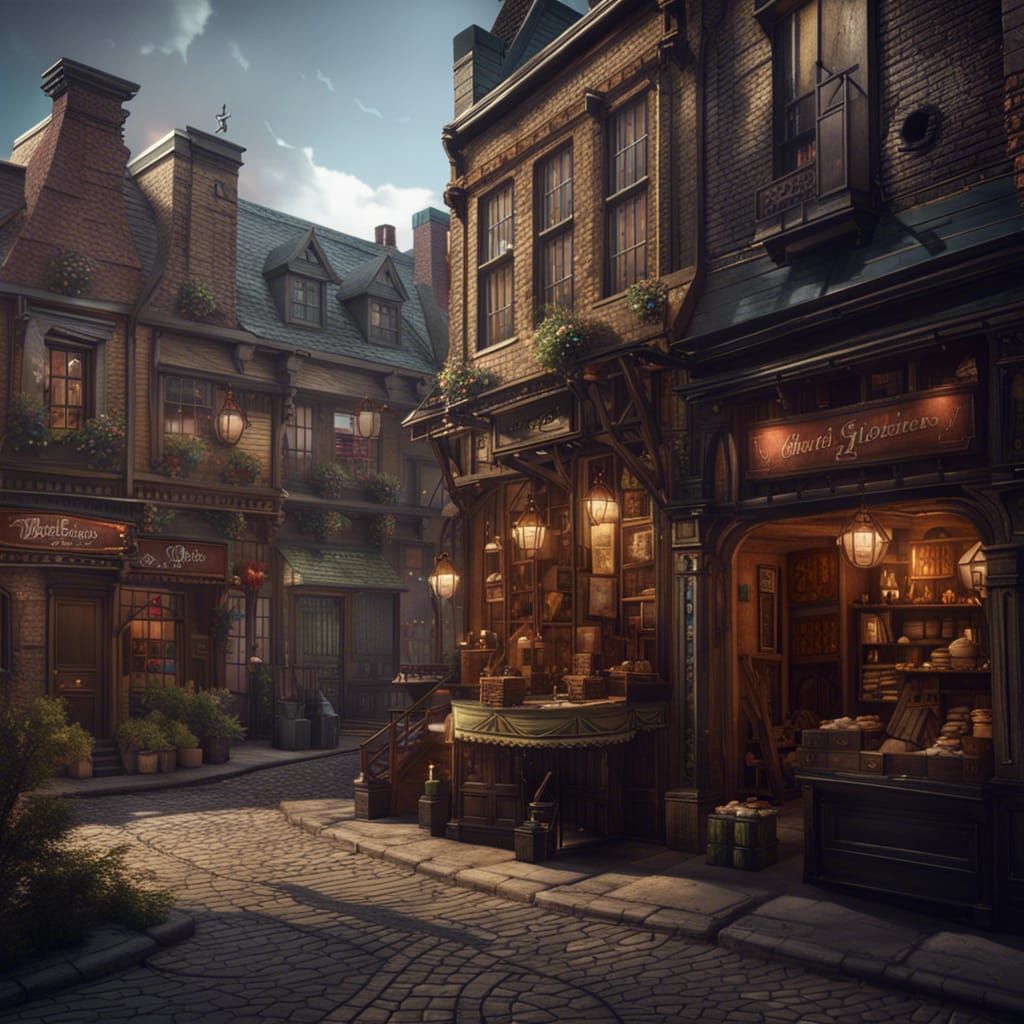 Shops and beautiful residences in Whitechapel.