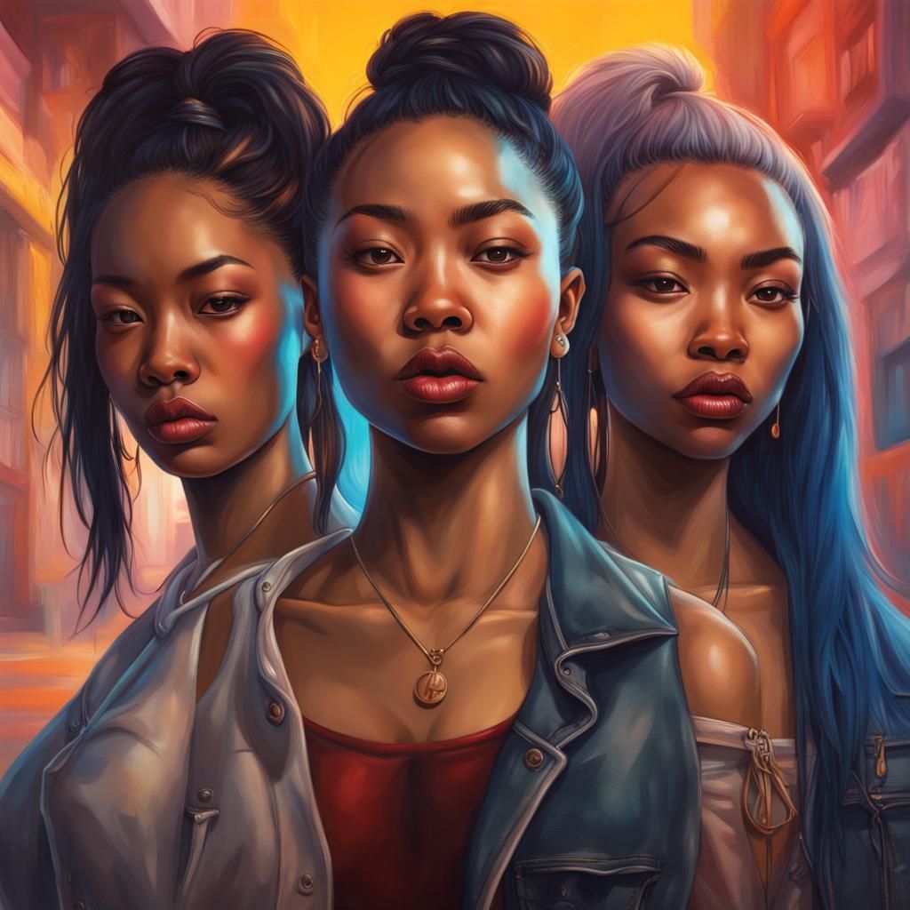 Blasian Beauty - AI Generated Artwork - NightCafe Creator