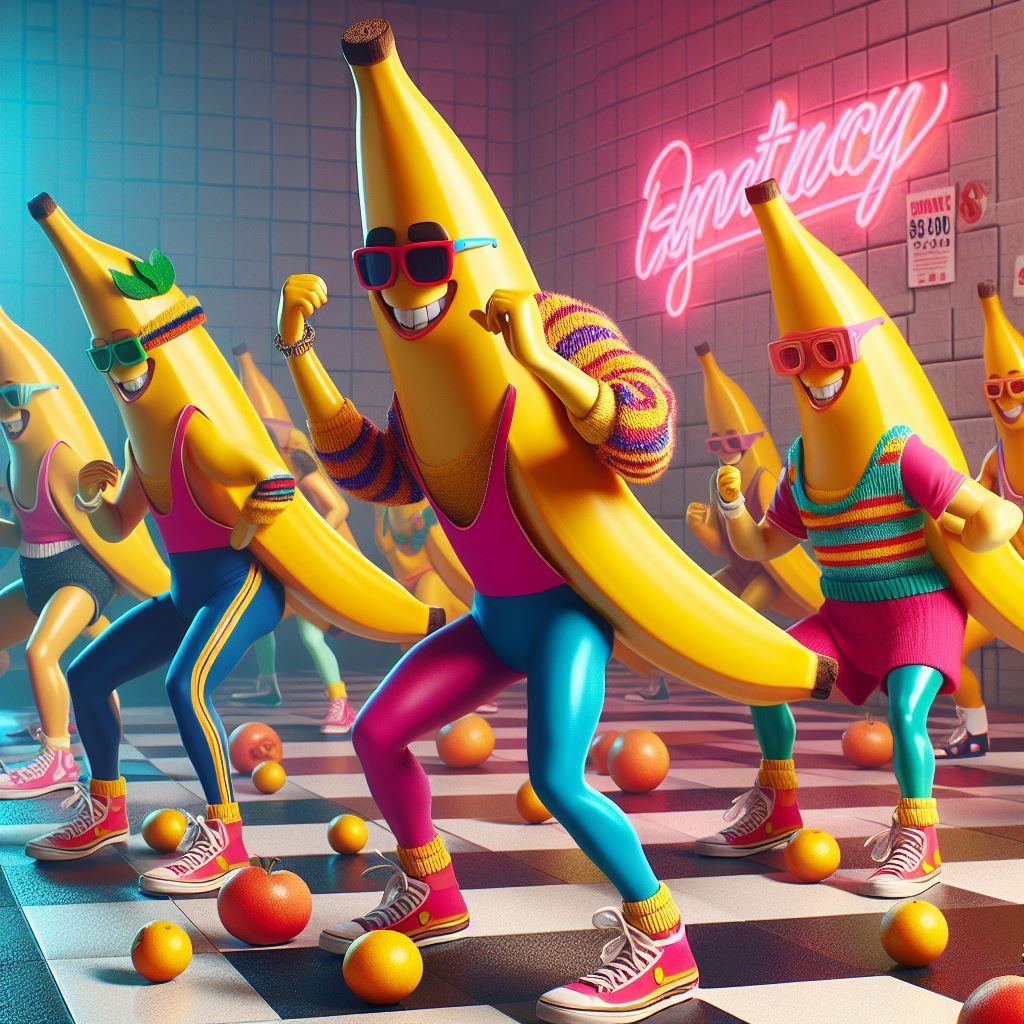 1980’s Banana Aerobics Class