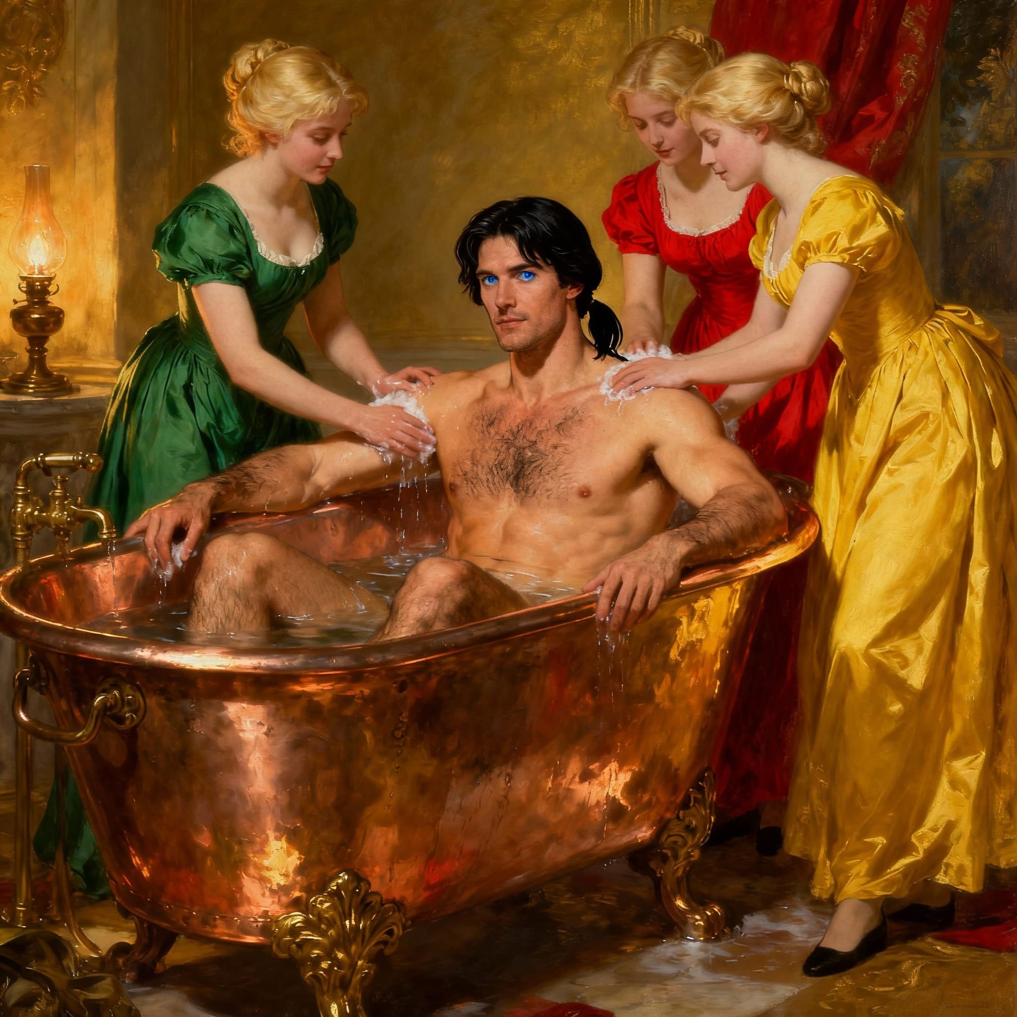 Gaston washed by Bimbettes