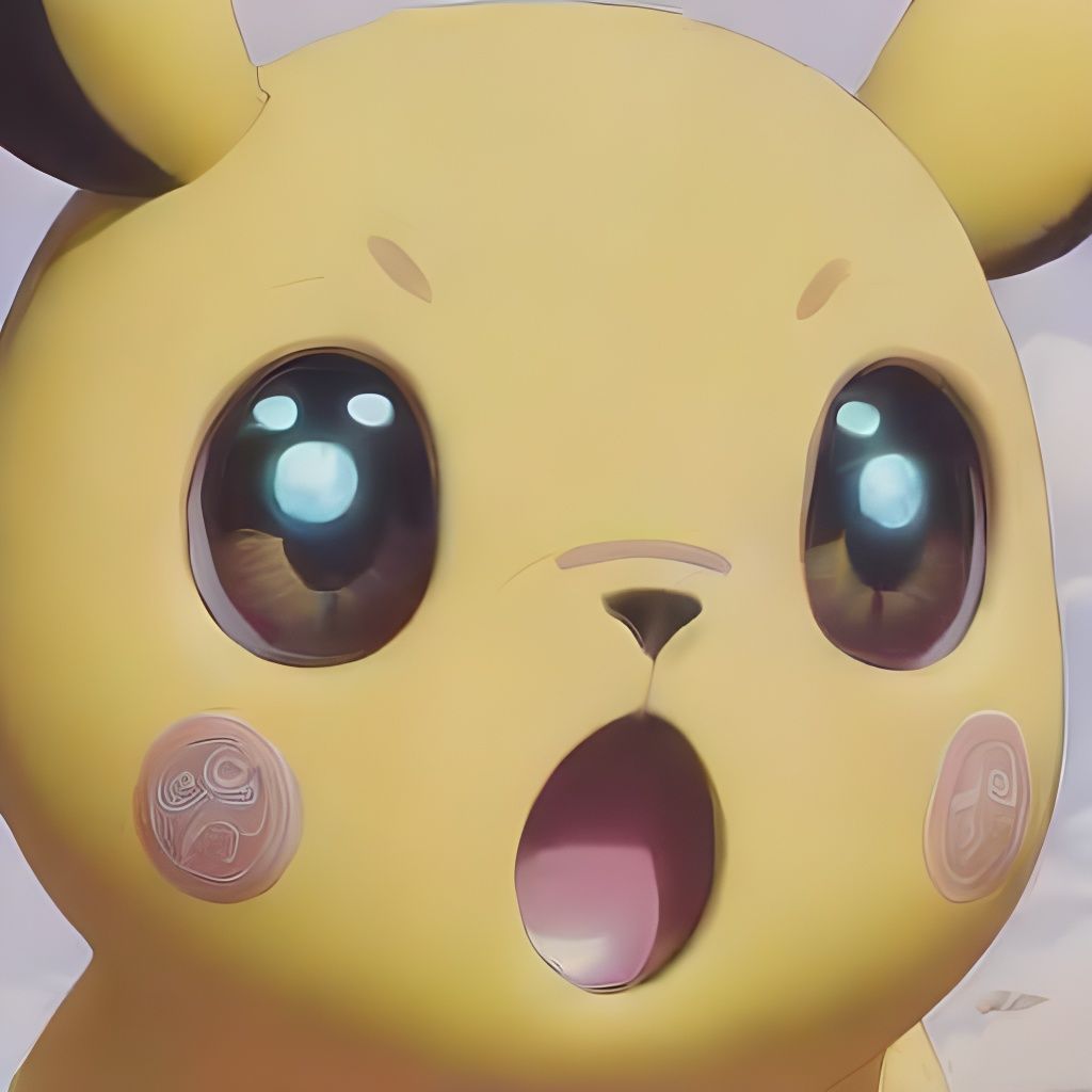Chibi Surprised Pikachu Face  by @Nobody-Important