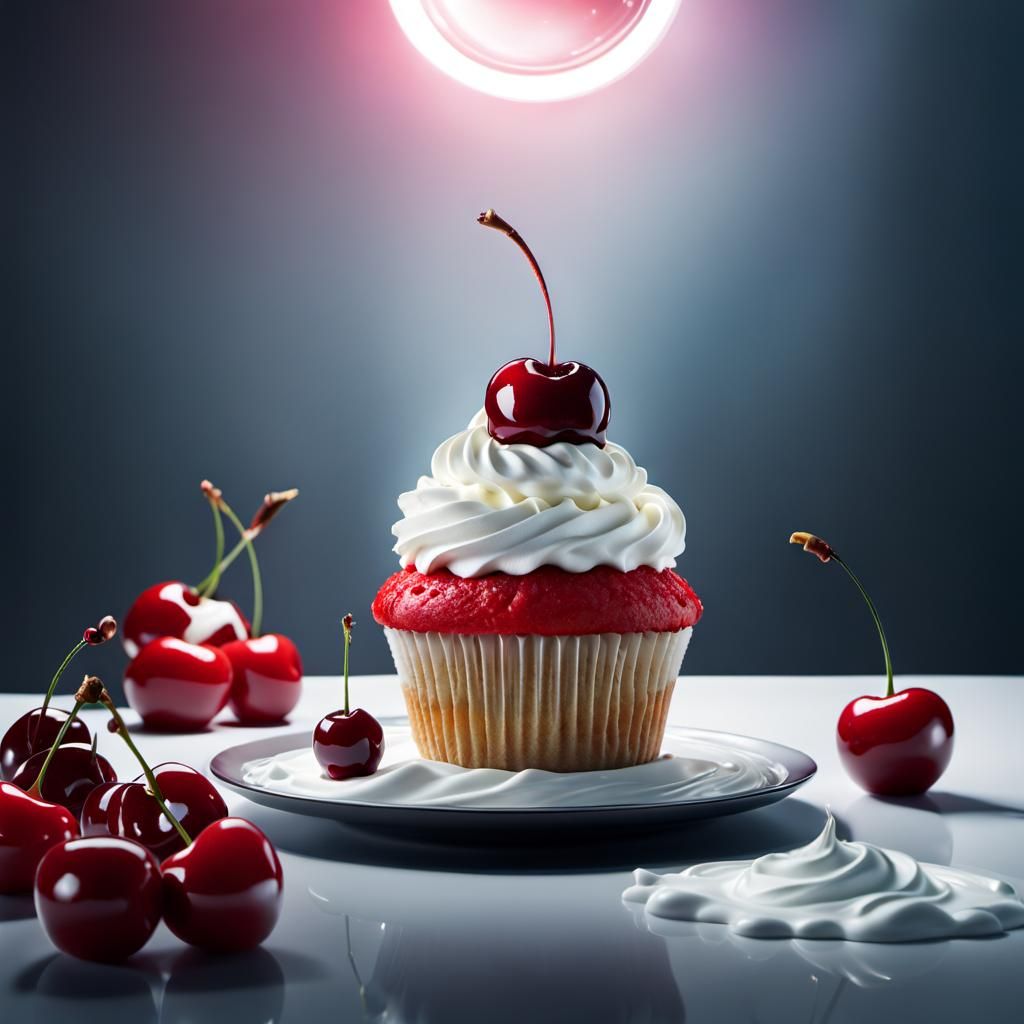 Cherry cupcake