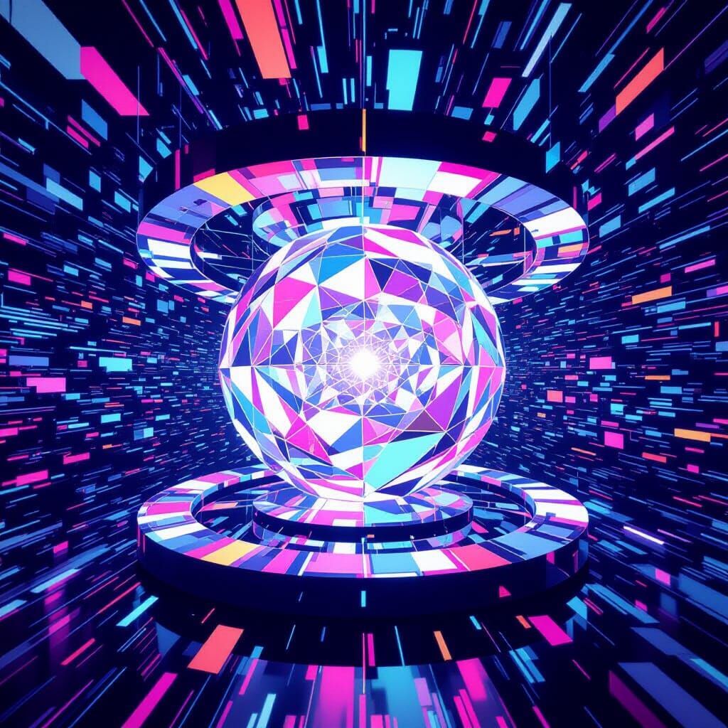 A city built within the colossal petals of an enormous, iridescent flower, with tiny airships navigating between the stamens. The scale is e... - Start Image 1