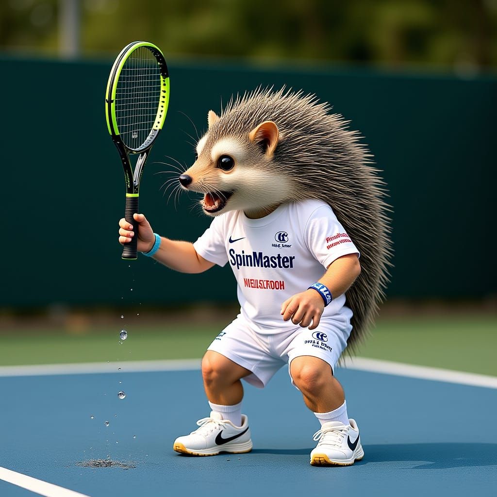 On the Wombledon Open court, the Fighting Hedgehog is a small but determined Wombledon champion. He stands ...  by @Zhopen