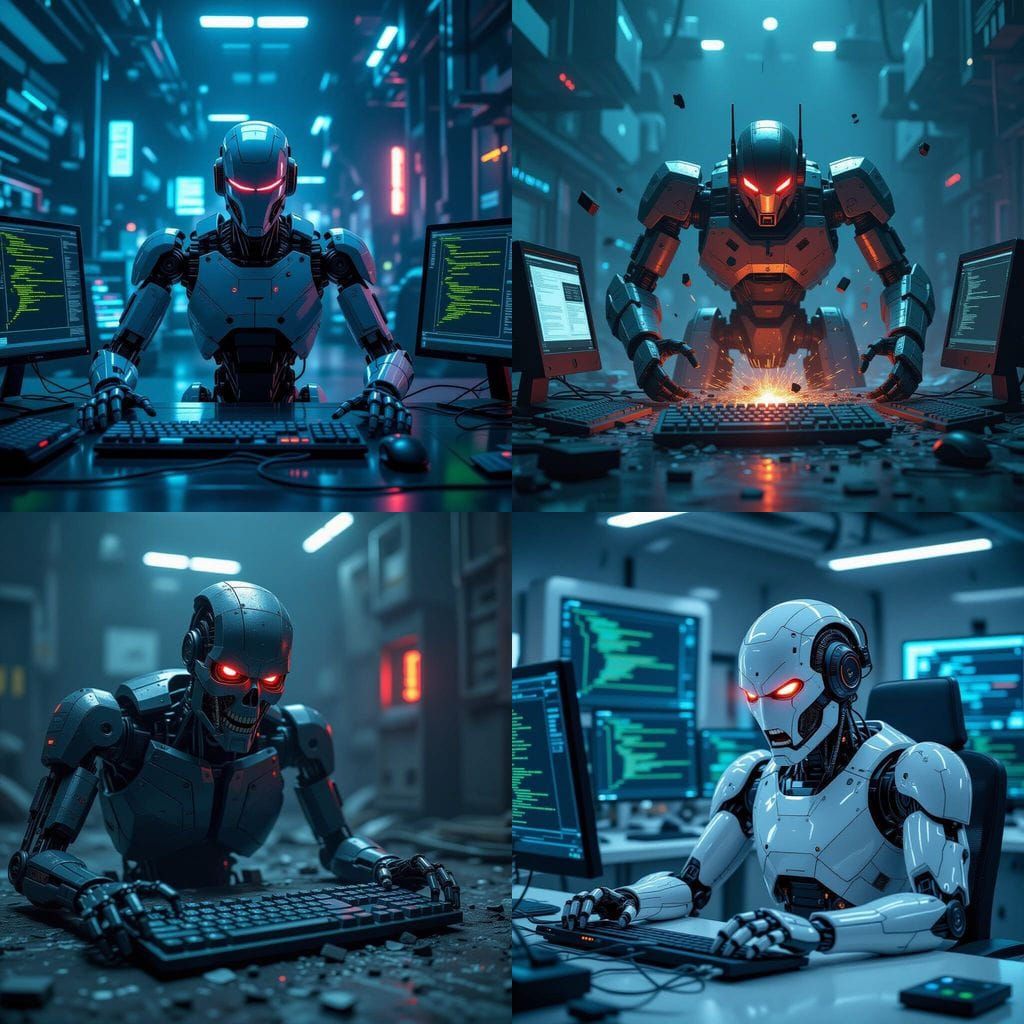 Aggressive Emoji Scrawl on Digital Wasteland