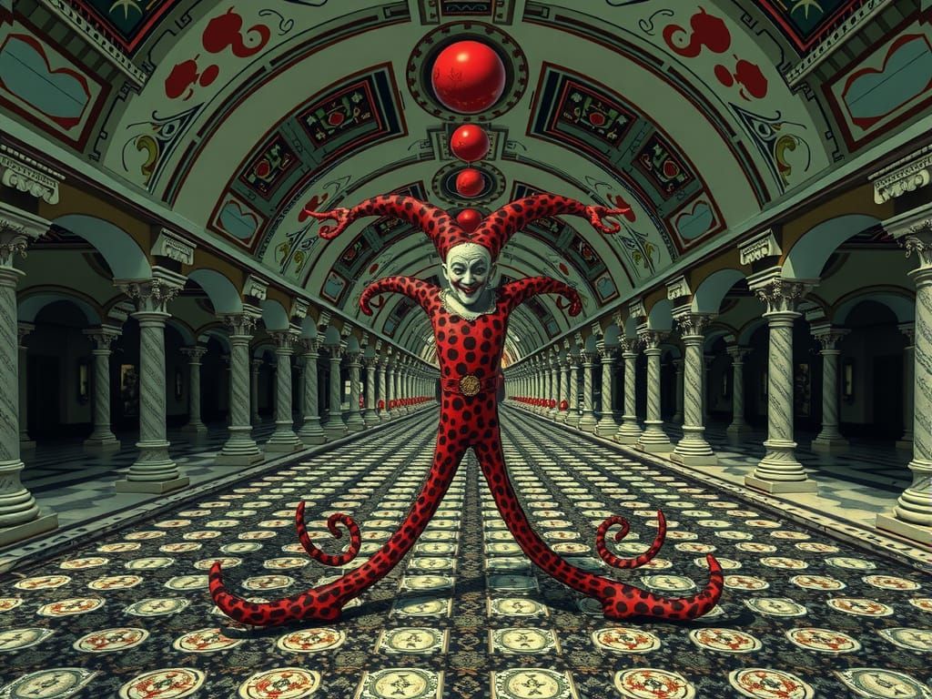 Infinite Jester Chaos Causing in Portico Breezeways and Uninhabited Multi-Level Vestibular Colonnades