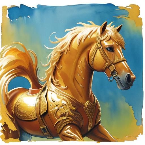 A golden horse
