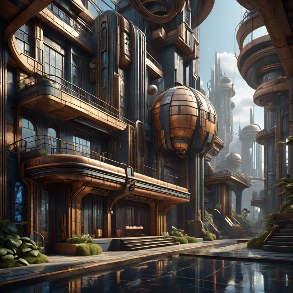 3D depth of detail, 3D raised detail, 3D DOF, Surrealistic, a grungy cityscape <lora:Steskers Futurism:1.0> 