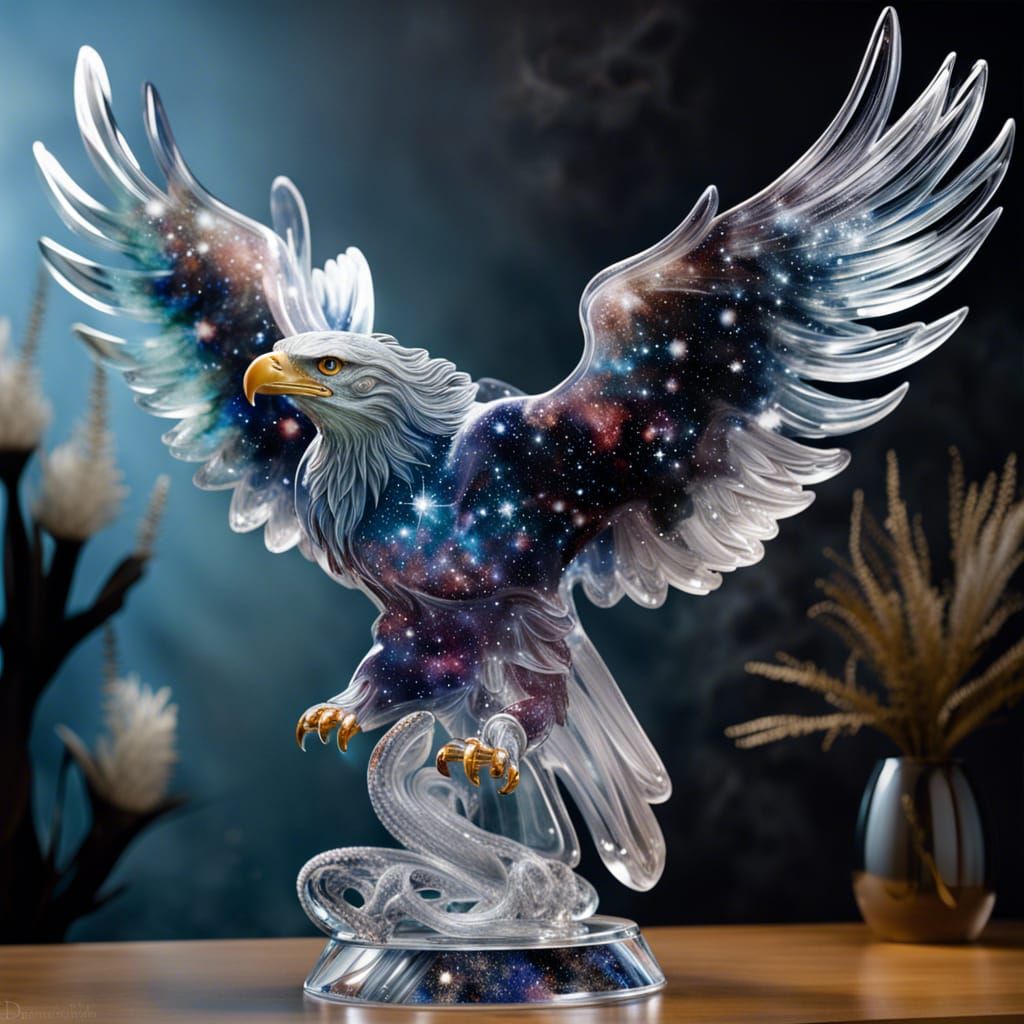 Interstellar glass eagle  by @Mars