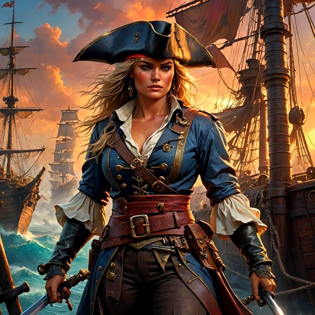 Young Woman as pirate 