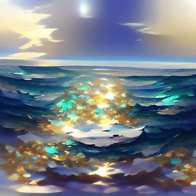 glimmering ocean