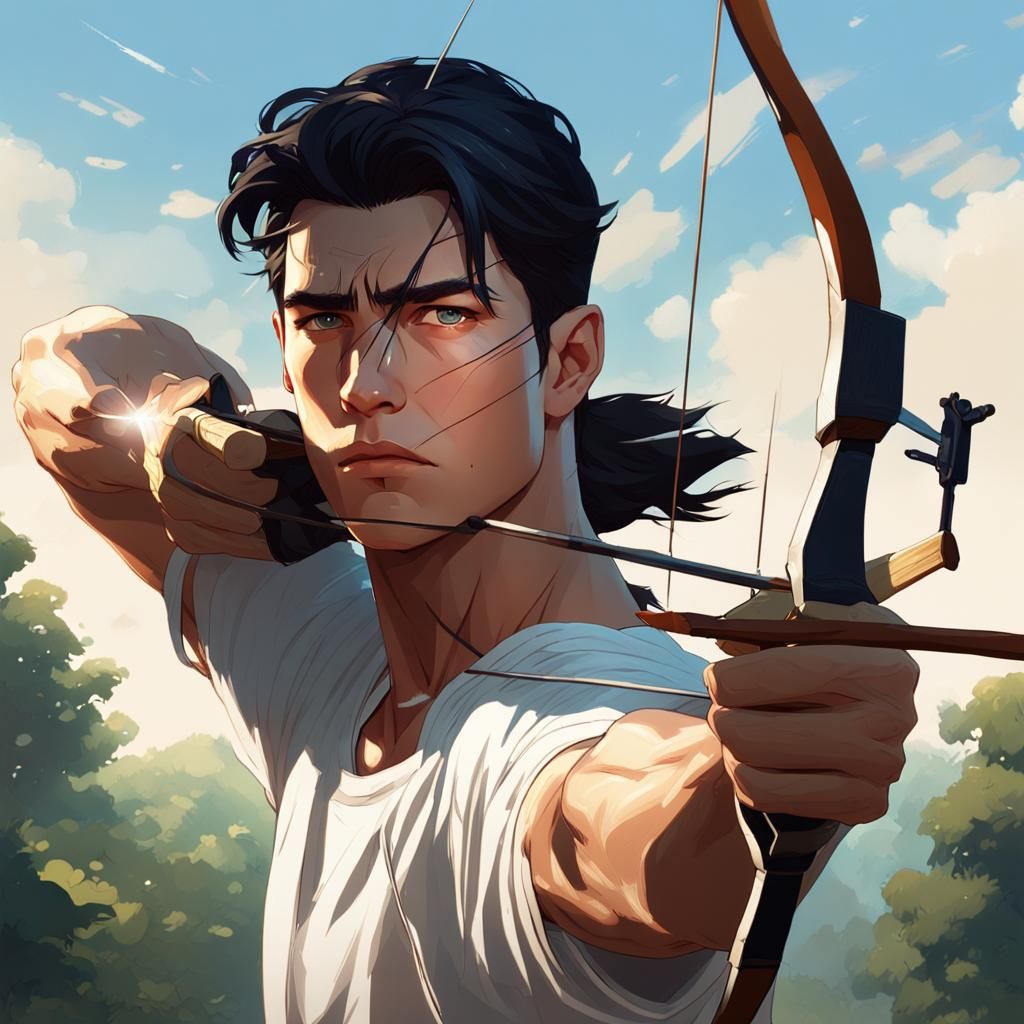 Doing archery (artistic portrait) - AI Generated Artwork - NightCafe ...