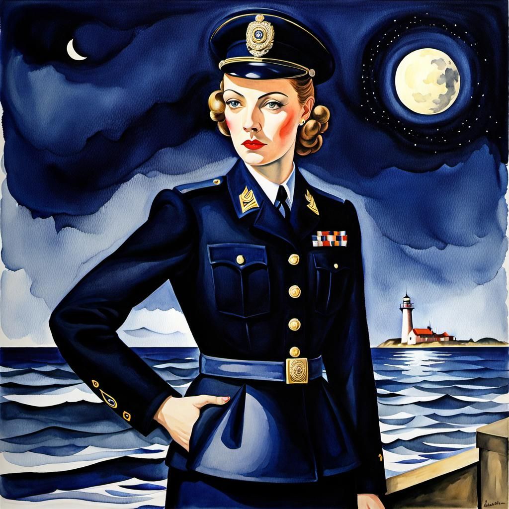 Female Officer - Watercolor