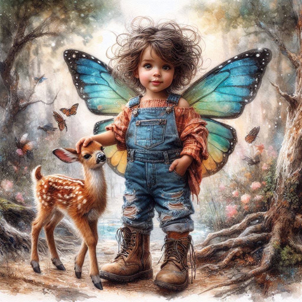 Little Fairy and fawn