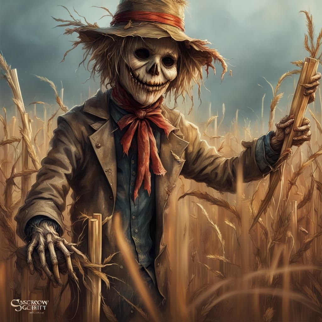 Scary scarecrow (B) - AI Generated Artwork - NightCafe Creator