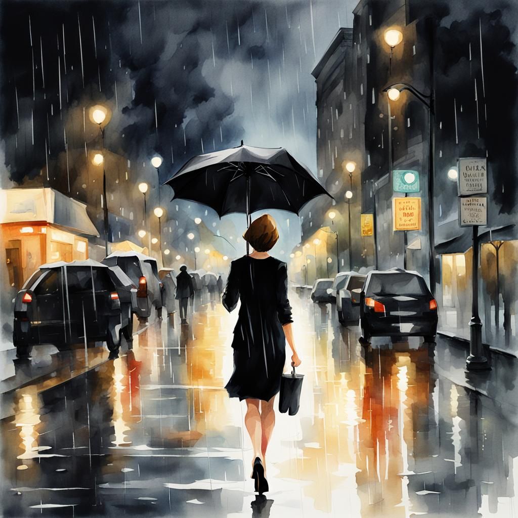 Walking in Rain