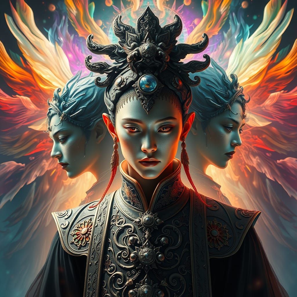 Surreal Being Radiates into Infinite Worlds