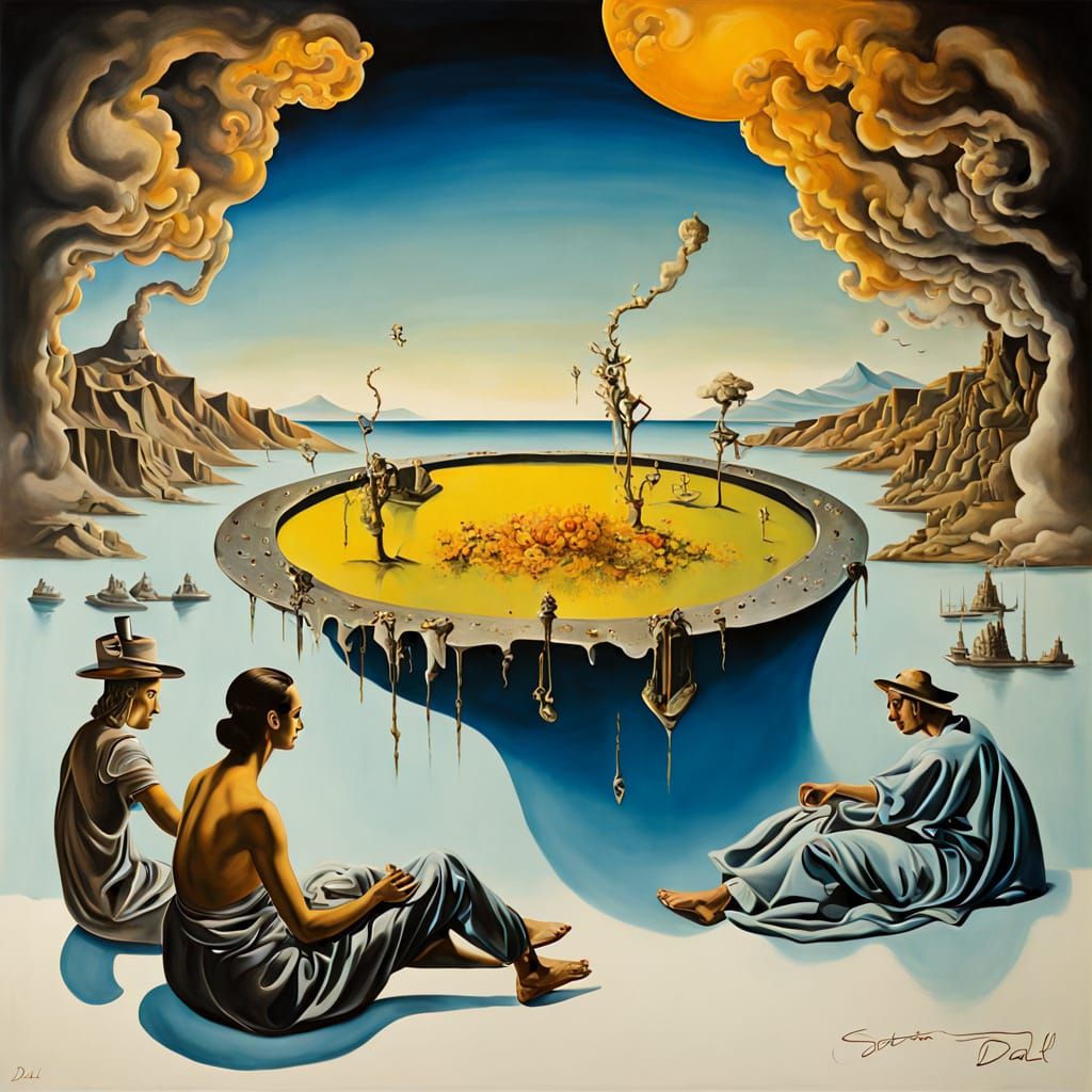 Surrealistic Harmony of Men and Women in a Melting World