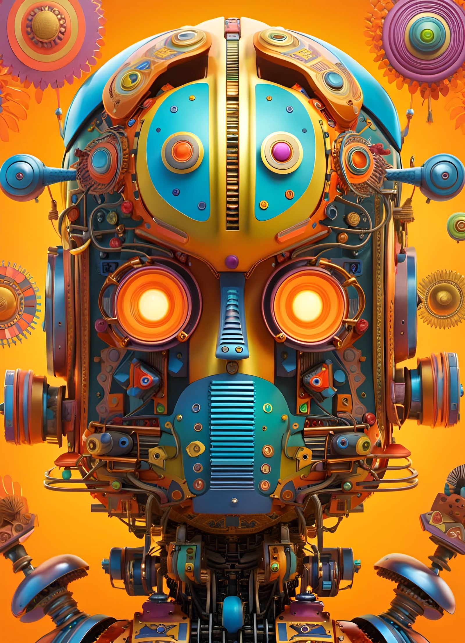 Psychedelic robot