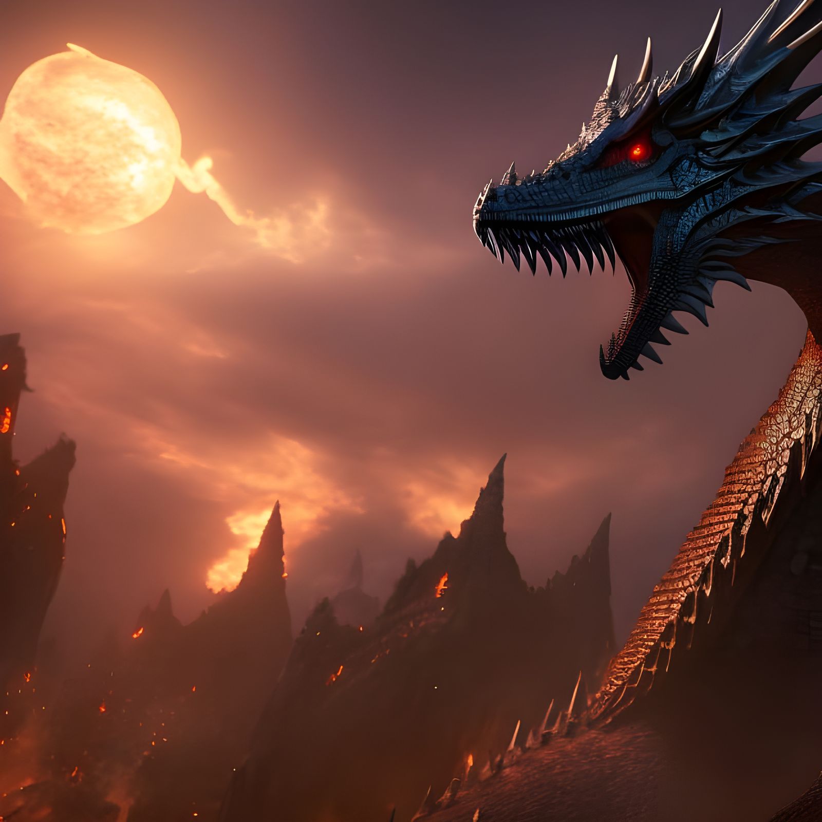 what happens when Balerion the Black Dread shoots a spitball  by @Laura Nadia