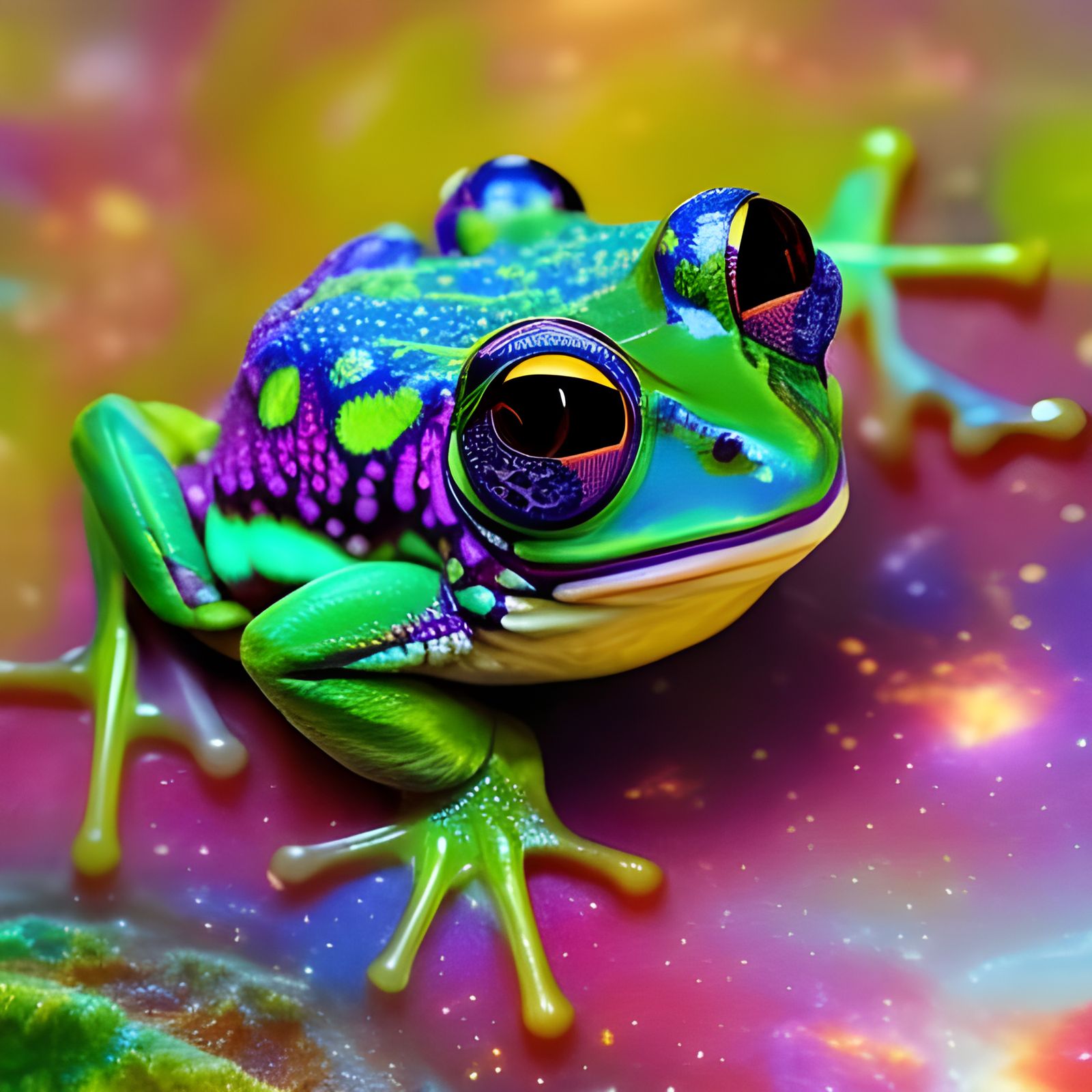 Galaxy Frog - Ai Generated Artwork - Nightcafe Creator