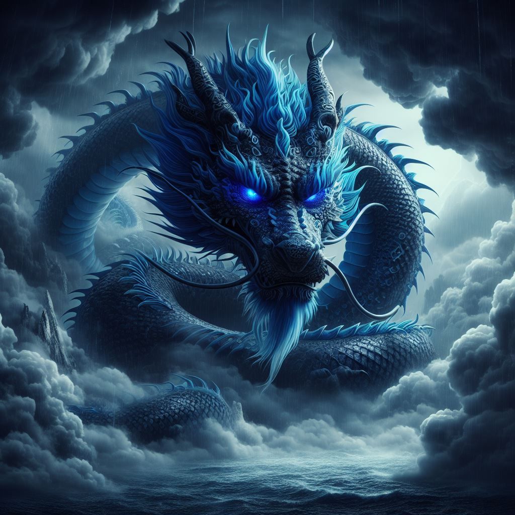 Mysterious blue Dragon
