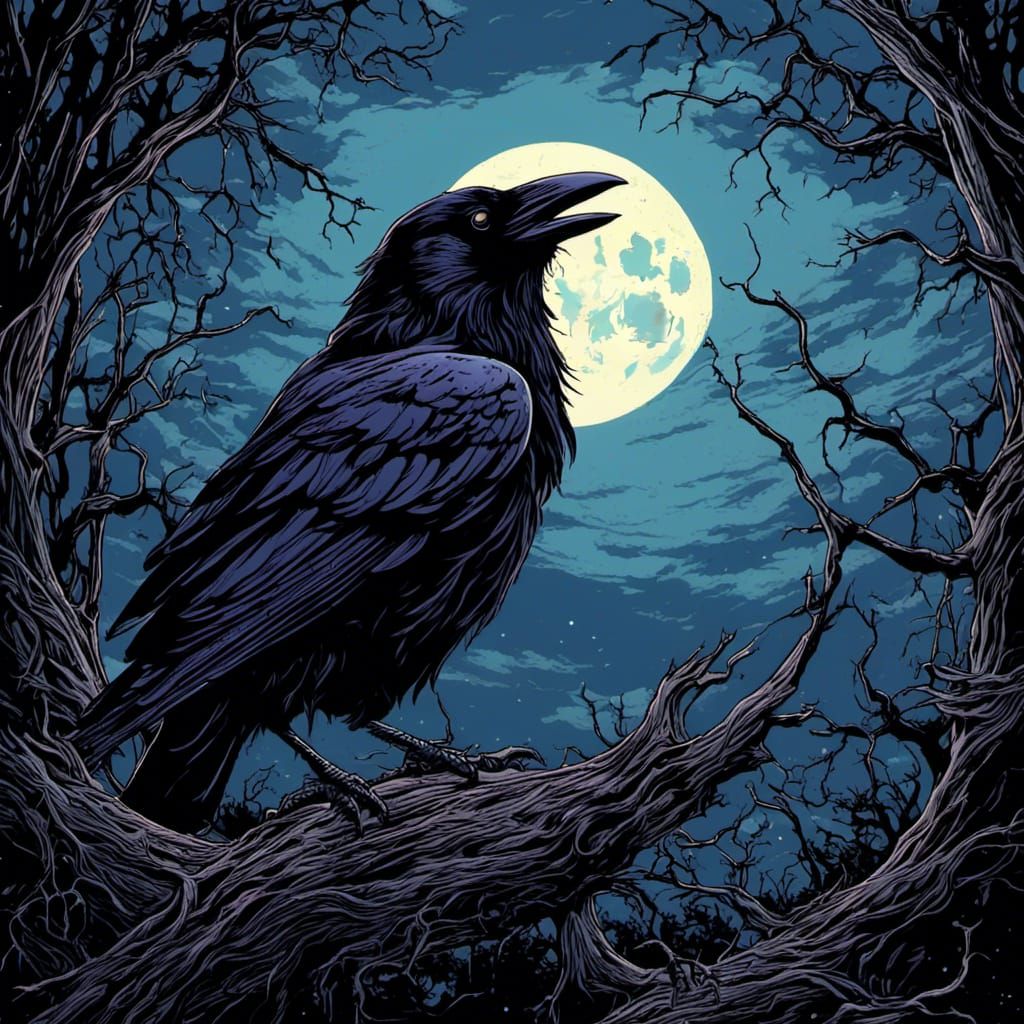 Raven - AI Generated Artwork - NightCafe Creator