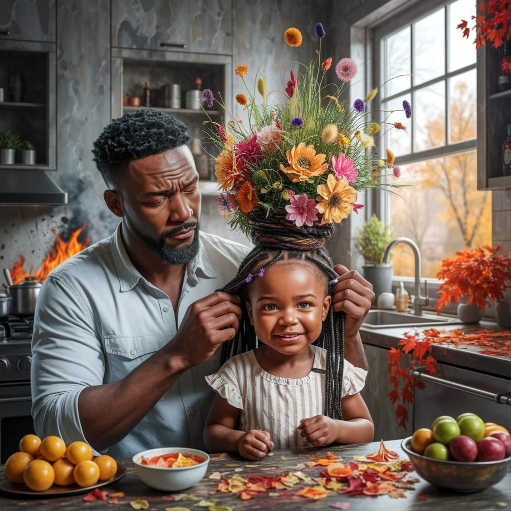 Daughter: "Daddy, this isn't how Mommy usually does it"   by @The Nights Sky