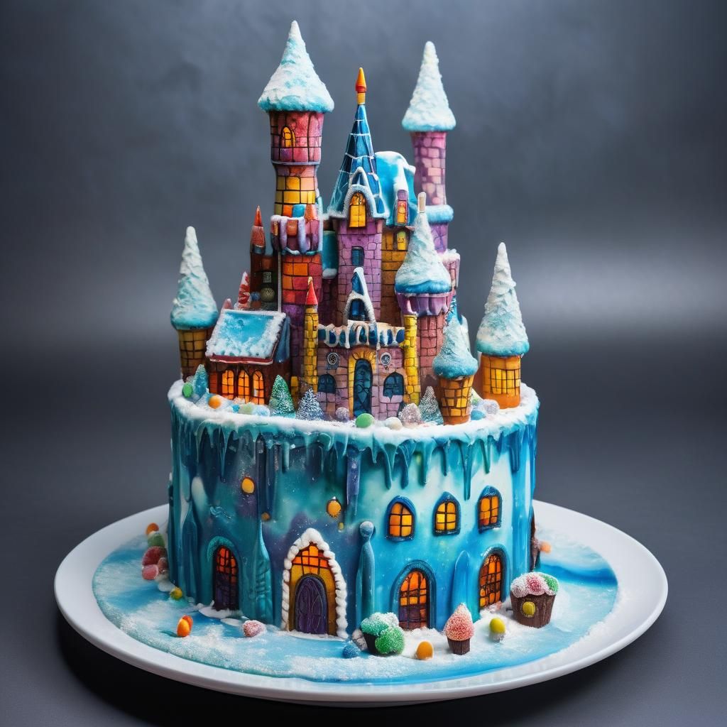 magical castle cake  by @Mapont