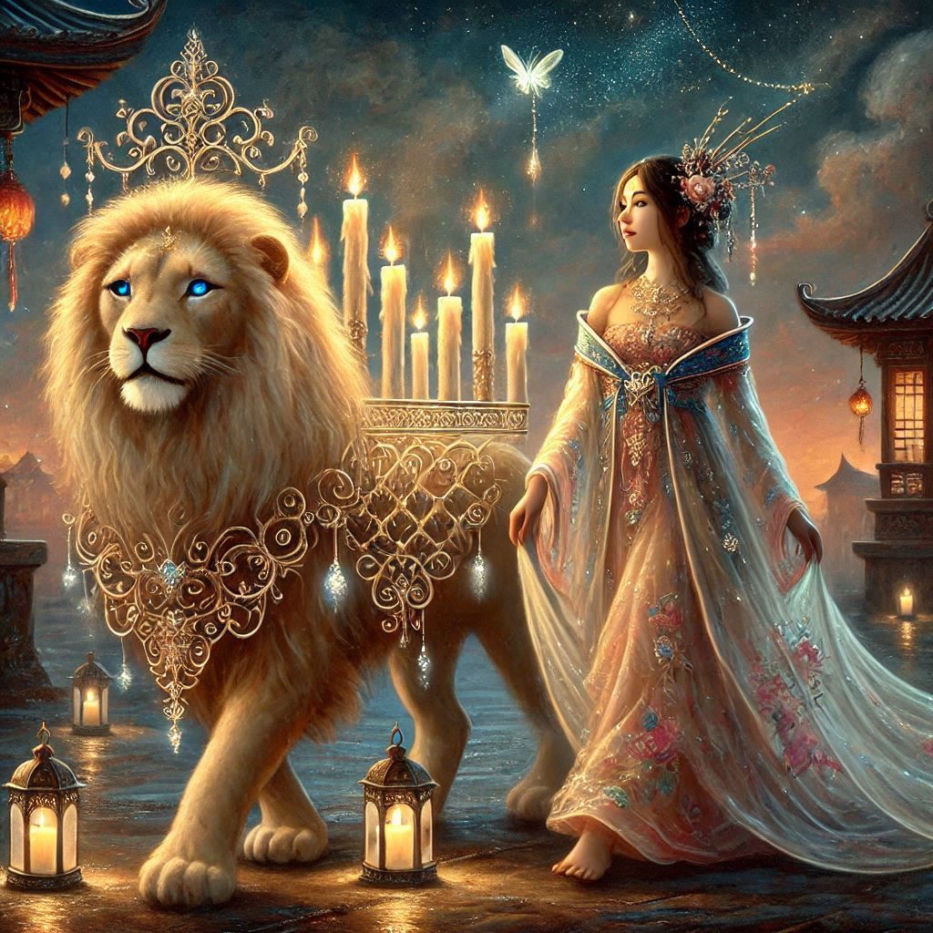 Asian Princess Meil-Ling and her Lion Khan (4)