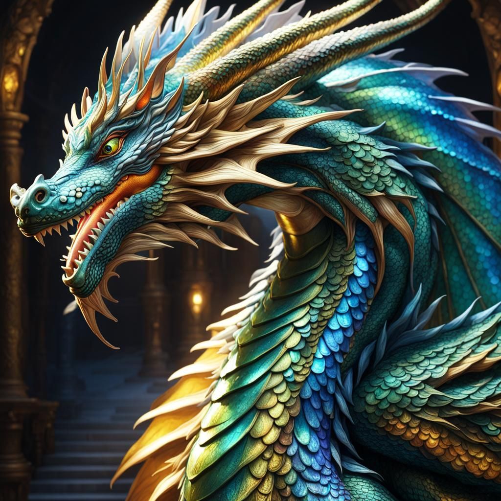 Majestic Dragon and Rider in Vibrant 3D Art