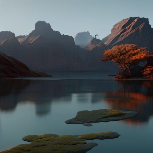 fishing by lake