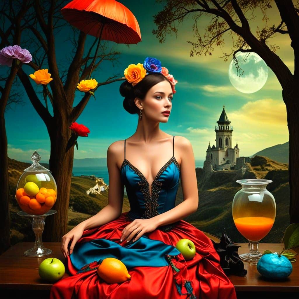 Charming 40-Year-Old Lady in Exquisite Elegance