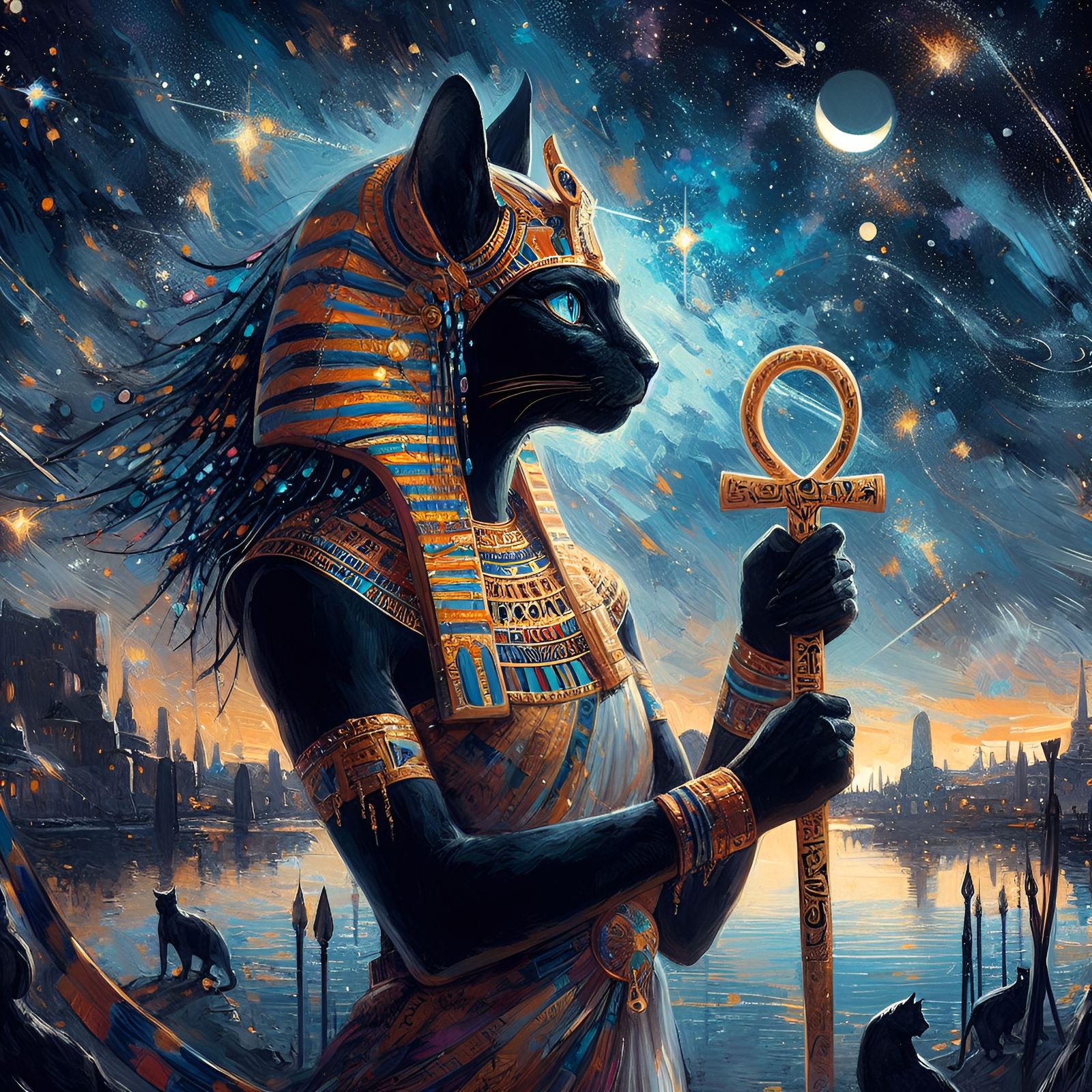 Bastet, Egyptian Goddess ☥ - Ai Generated Artwork - Nightcafe Creator