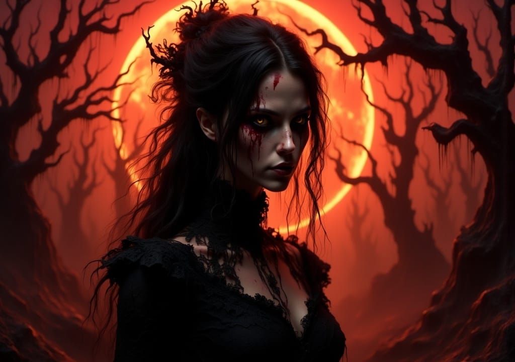 <lora:Victorian Nightmare:1.0> Vampire's hunger