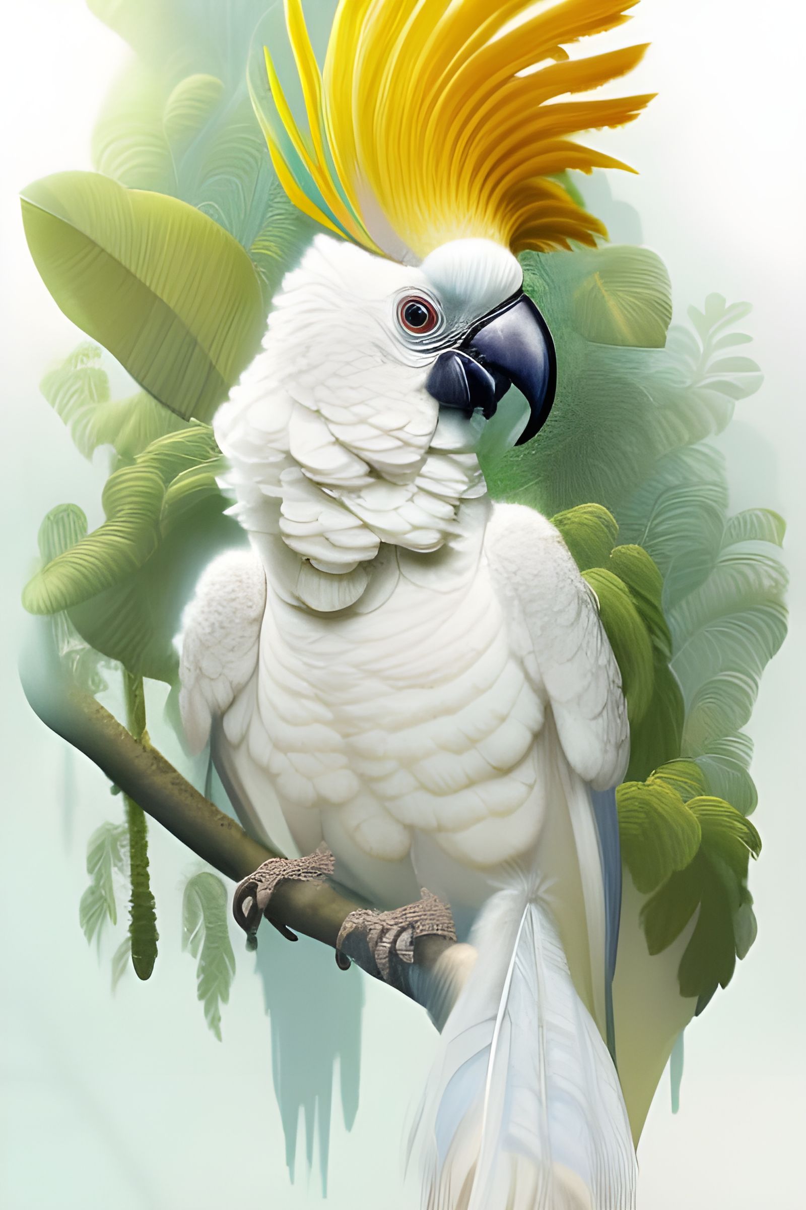 Beautiful sulphur crested cockatoo
