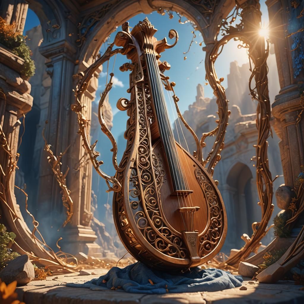 Lyre Creates Boundless Abundance in Matte Painting