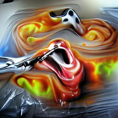 Melted scream abstract airbrush art