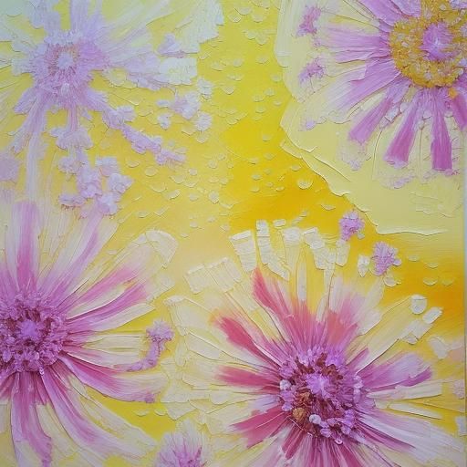 Bees and Honeycomb in Expressionist Oil Painting