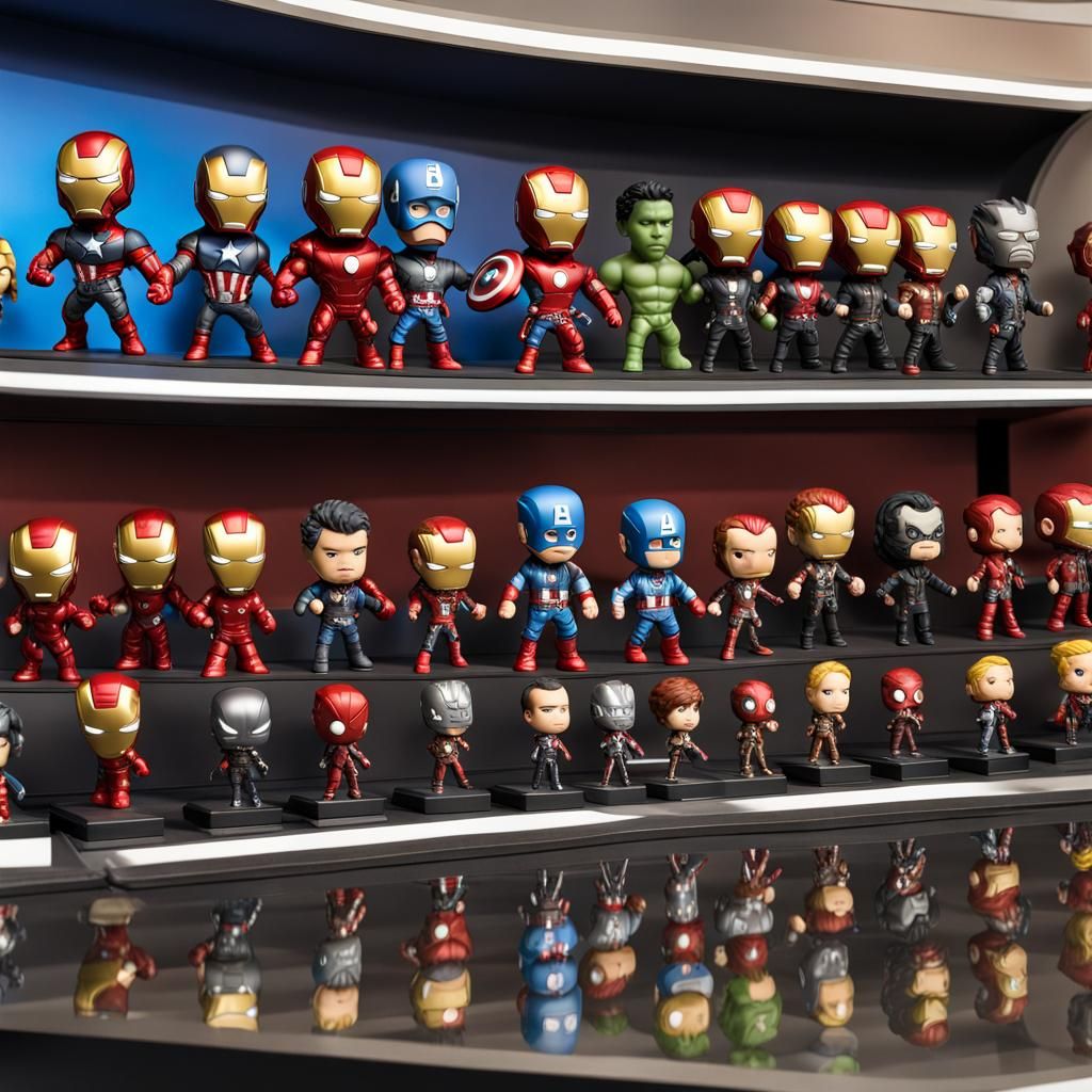 Marvel Avengers on display
