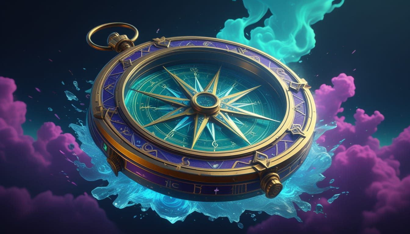 Ethereal Compass in Fantasy Realm - AI Art
