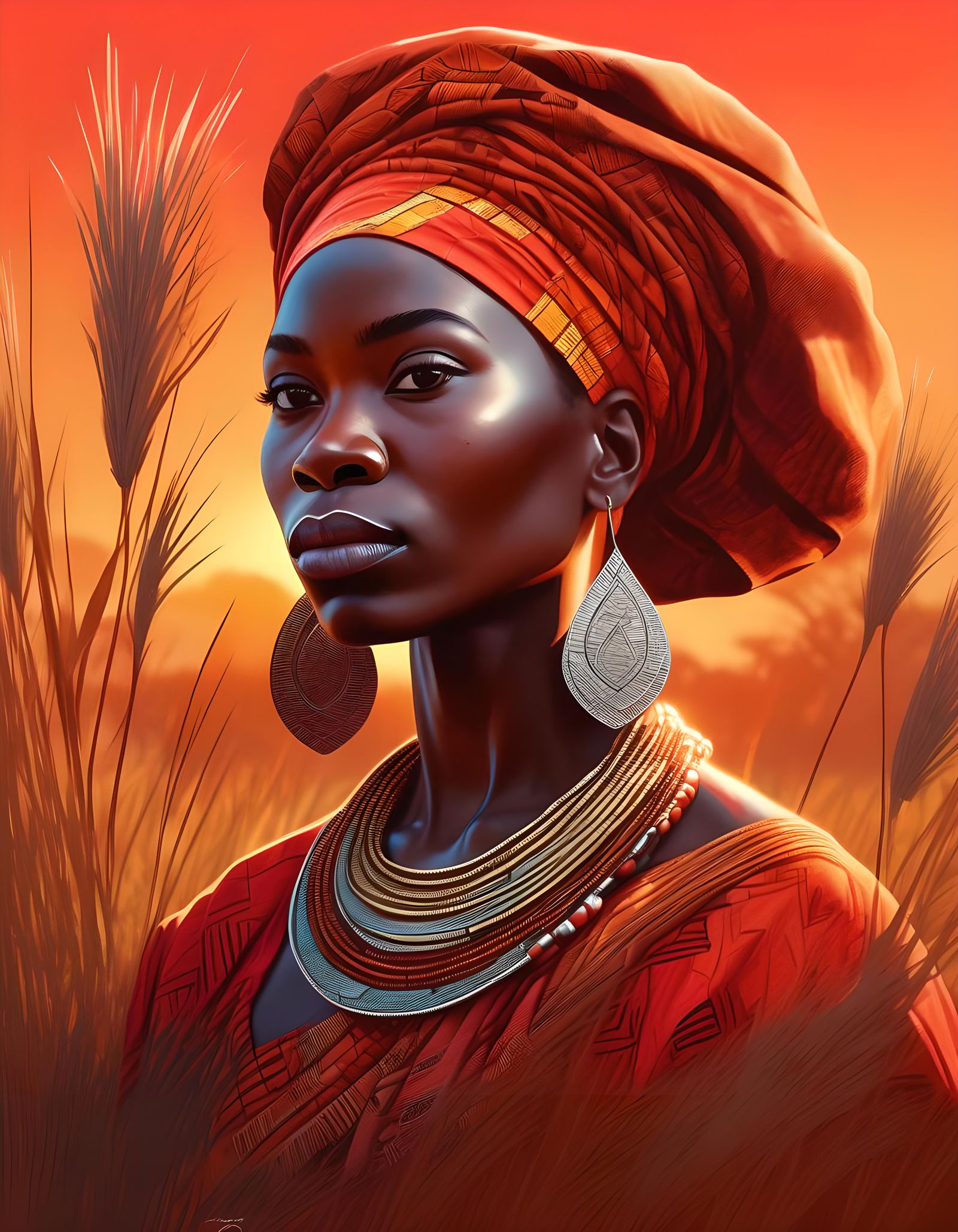 African Princess at sunset  by @Arty Farty