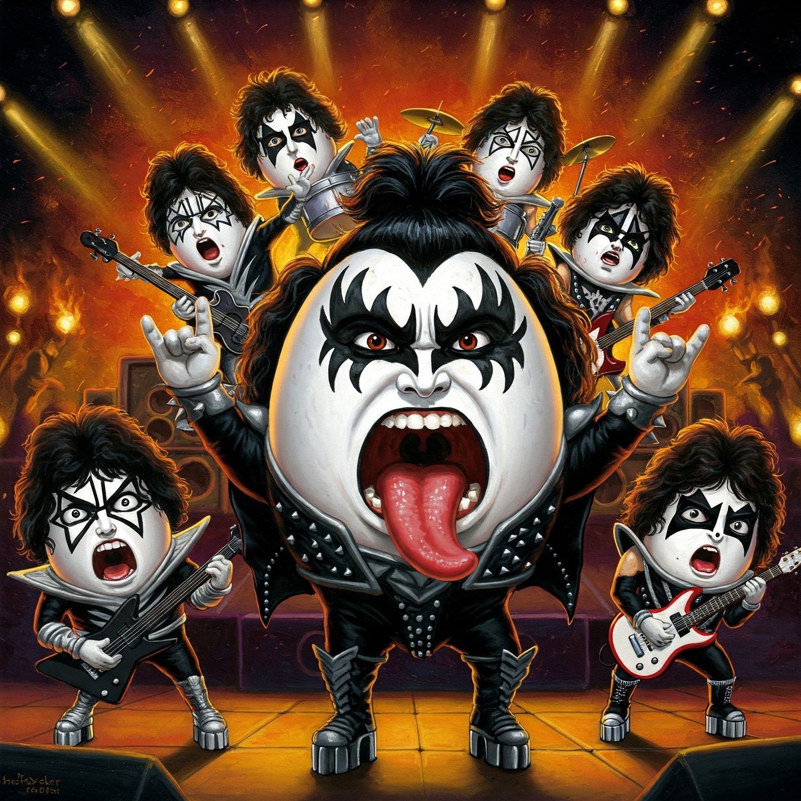 Angry Eggs Rock (I actually won, this is my favourite weekly challenge on NightCafe,along with the Boxing one, so I was ...